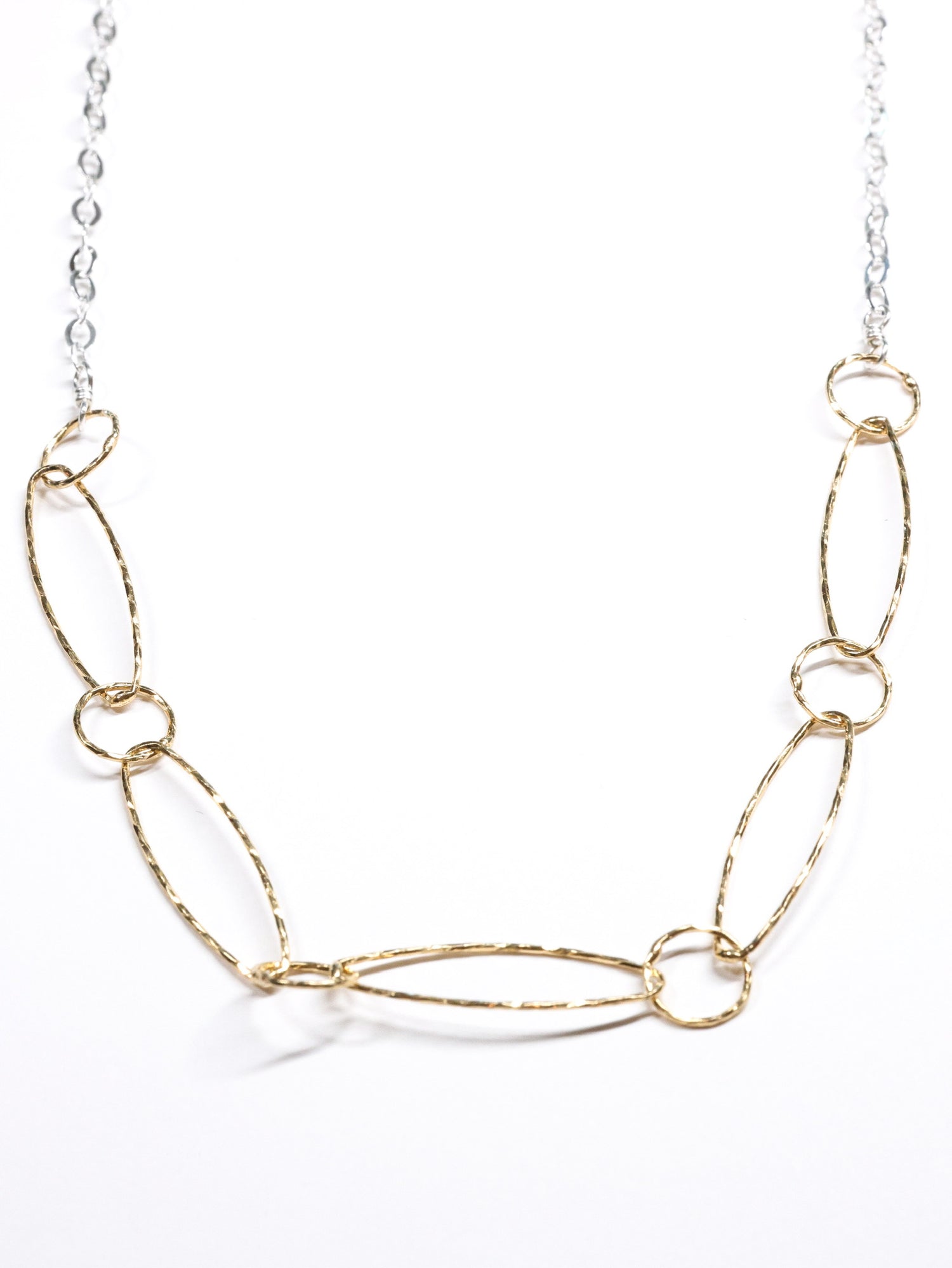 5 links Necklace -Gold & Silver