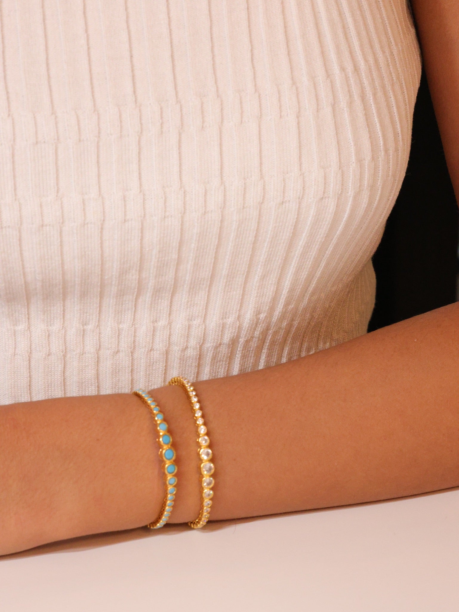 bracelet shown stacked