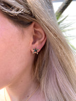 Ariel starfish studs on model. 