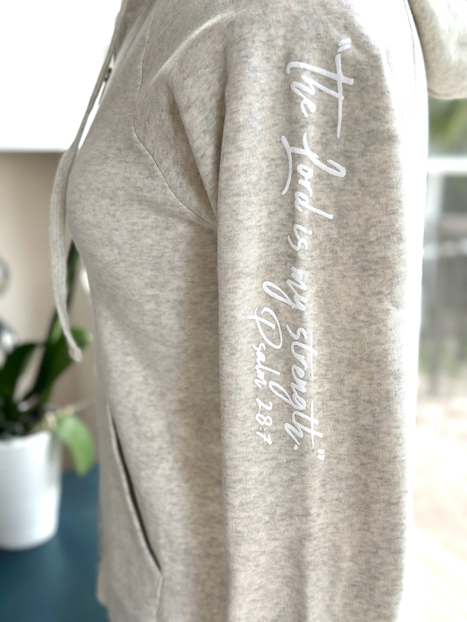 Strength full zip hoodie in oatmeal