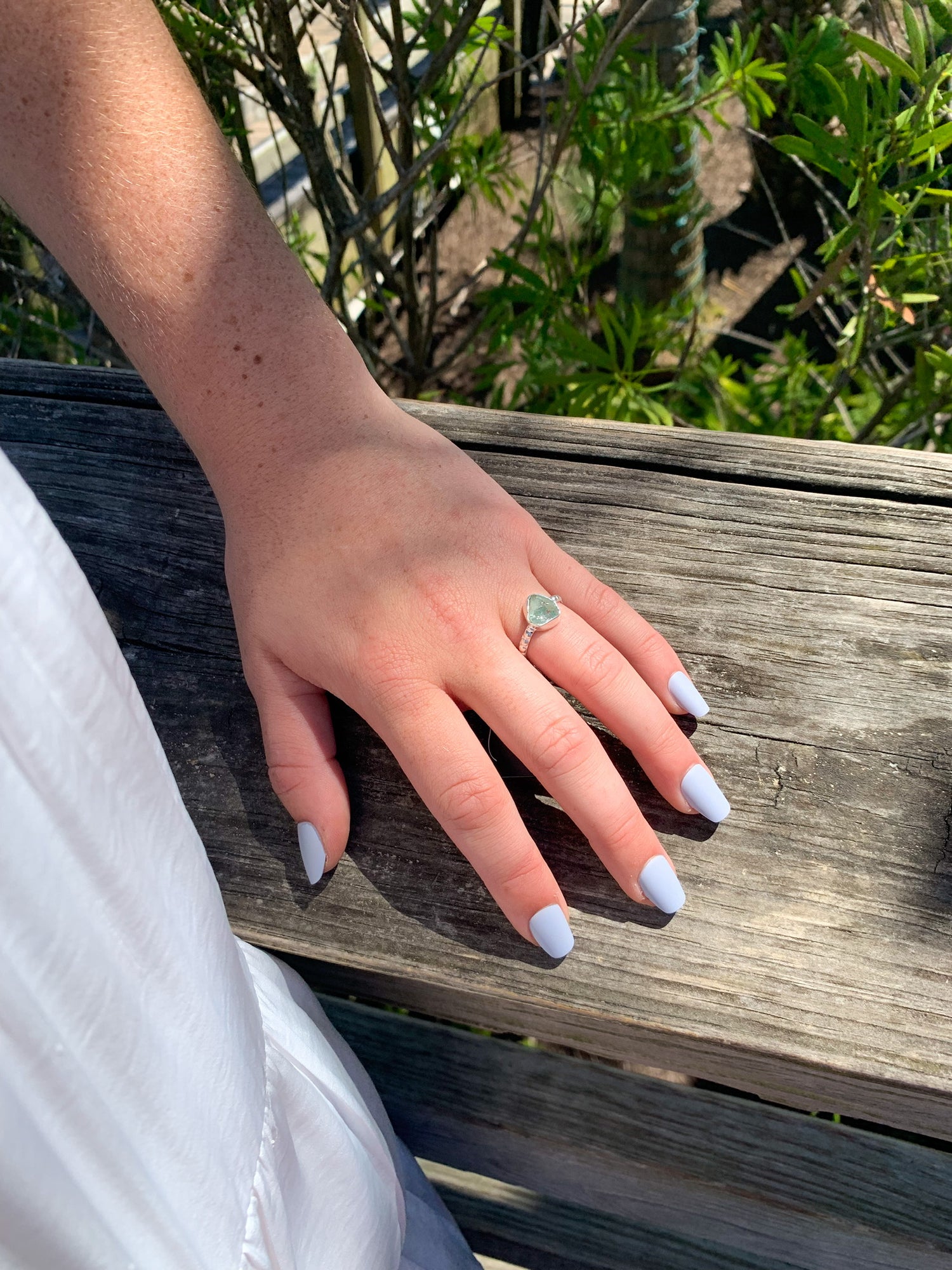 Tranquility Rough Aquamarine nh Ring