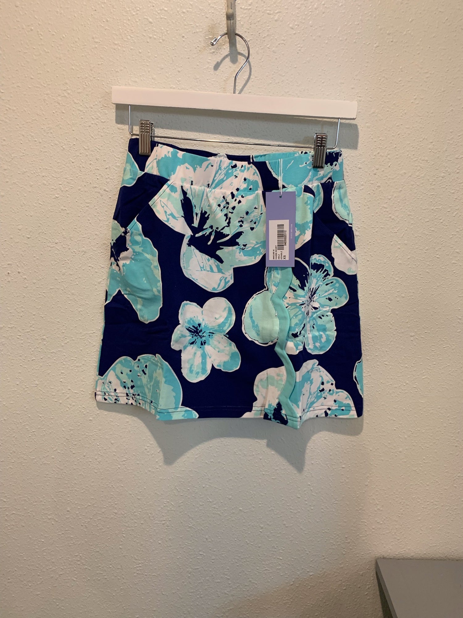 Kassie Floral Skort - Aqua Blaze