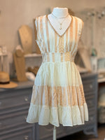 Keri Dress in Ivory Gold front