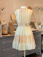 Keri Dress in Ivory Gold back 