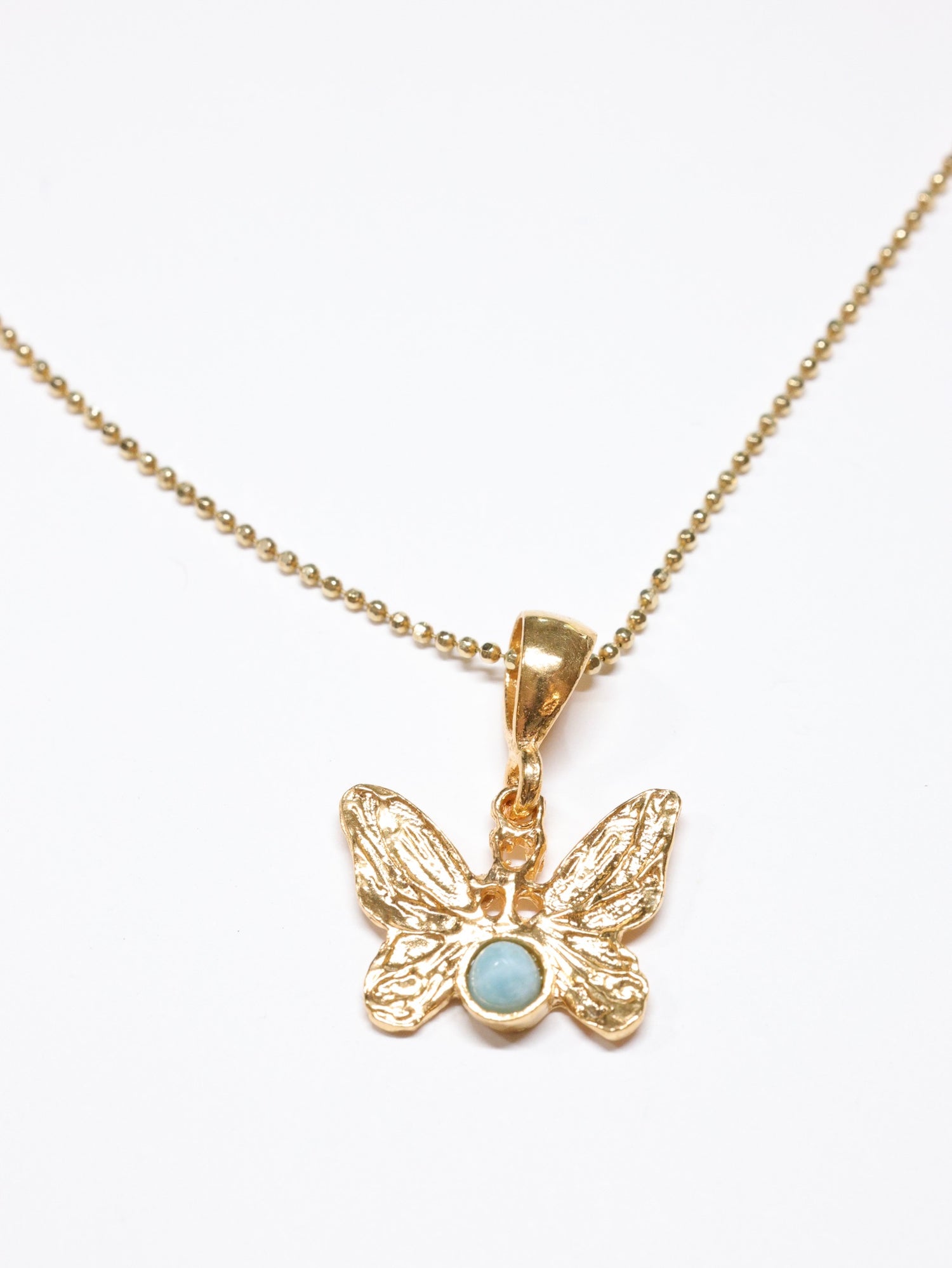 Kinsley Butterfly Larimar Necklace