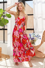 Nala Red Floral Dress front