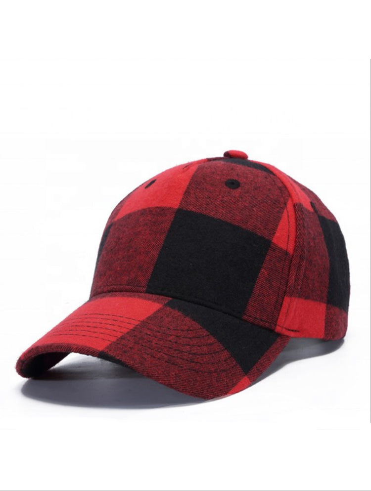 red buffalo plaid cap