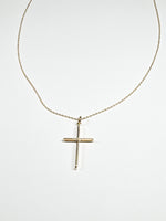 Salome Cross Necklace. Handmade with gold plated sterling silver.