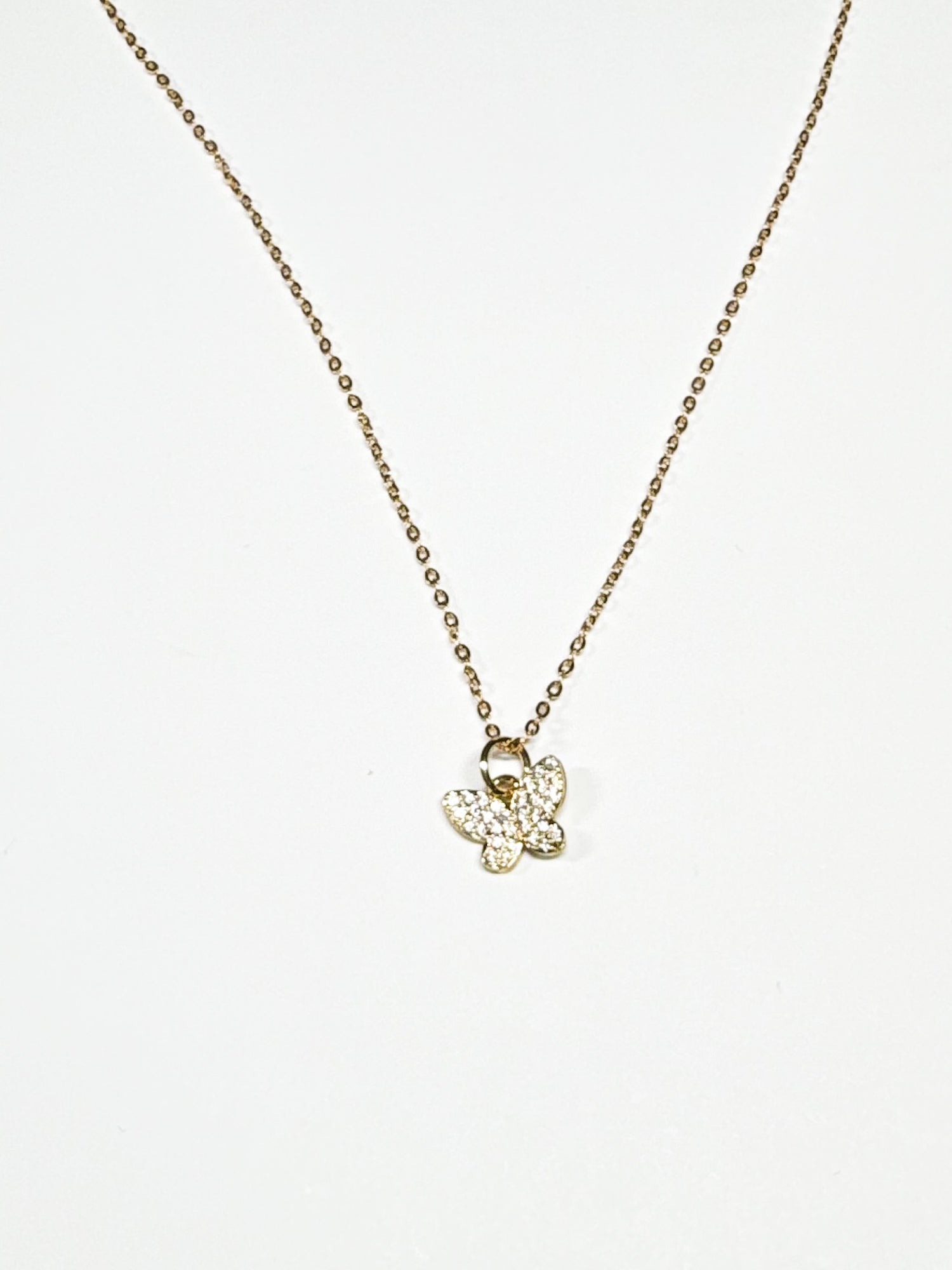 Delicate Butterfly Necklace in Gold plated Sterling