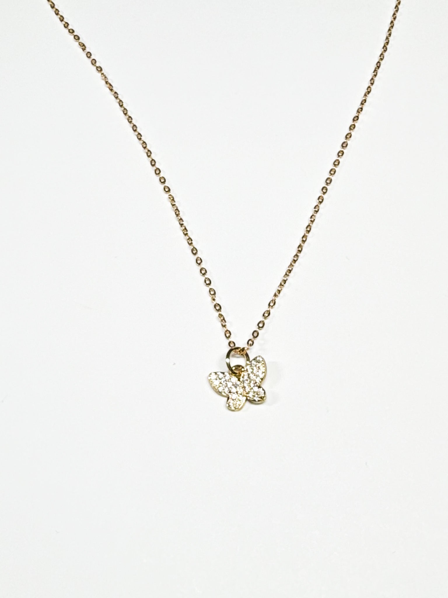 Delicate Butterfly Necklace in Gold plated Sterling