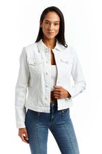 Tessa Basic Denim Jacket in White