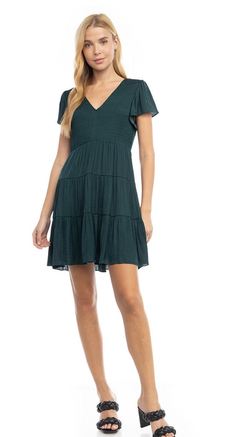 Marisa dress in deep green