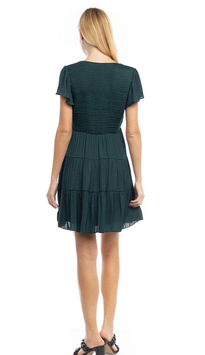 Marisa dress in deep green