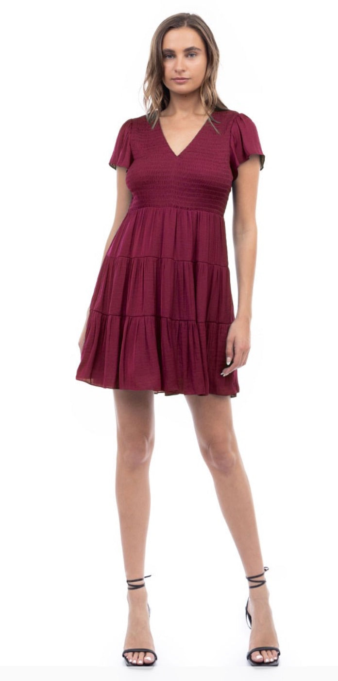 Marisa dress in garnet