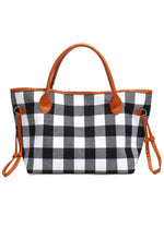 White Buffalo Plaid Handbag