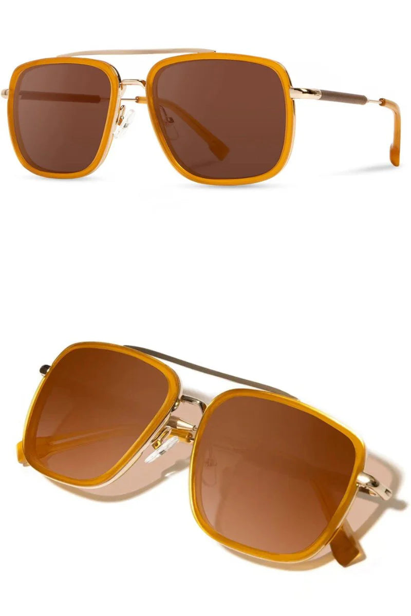 Shwood Grant Sunglasses - Caramel/Walnut Brown Polarized