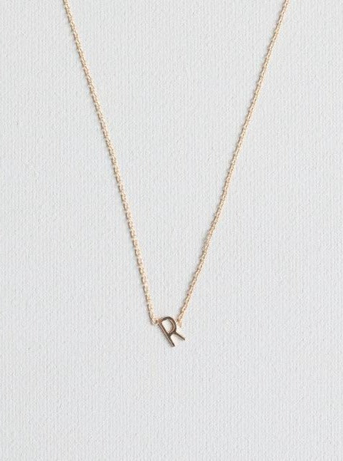 R letter necklace