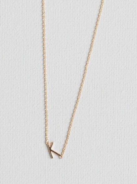 K letter necklace