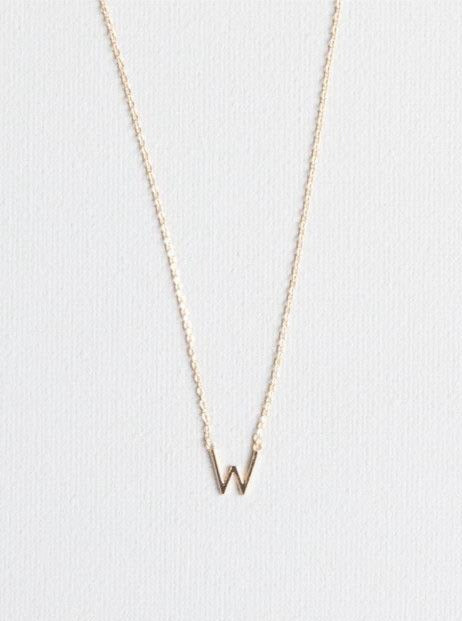 W letter Necklace