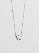 E letter necklace