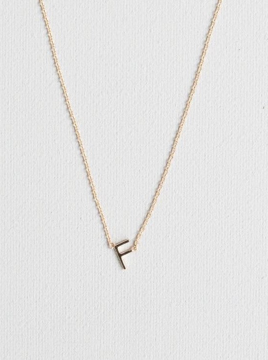 F letter necklace