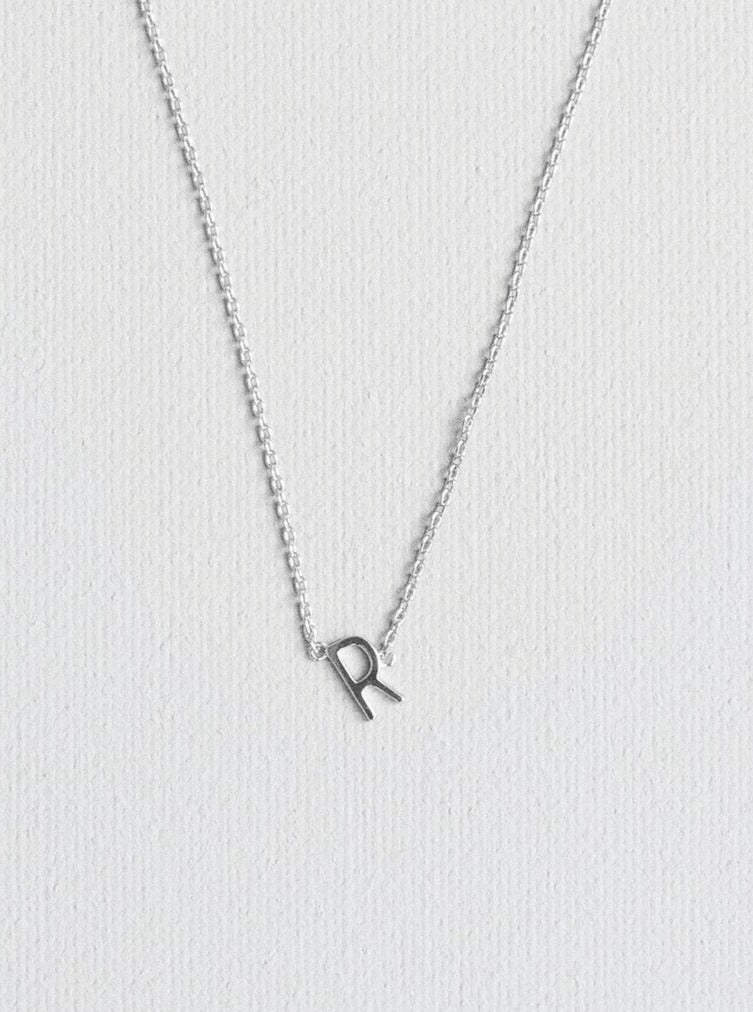 R letter necklace