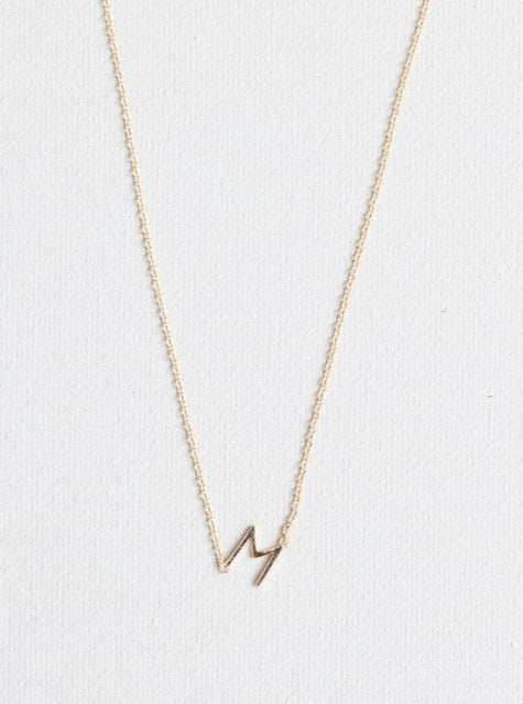 M letter necklace