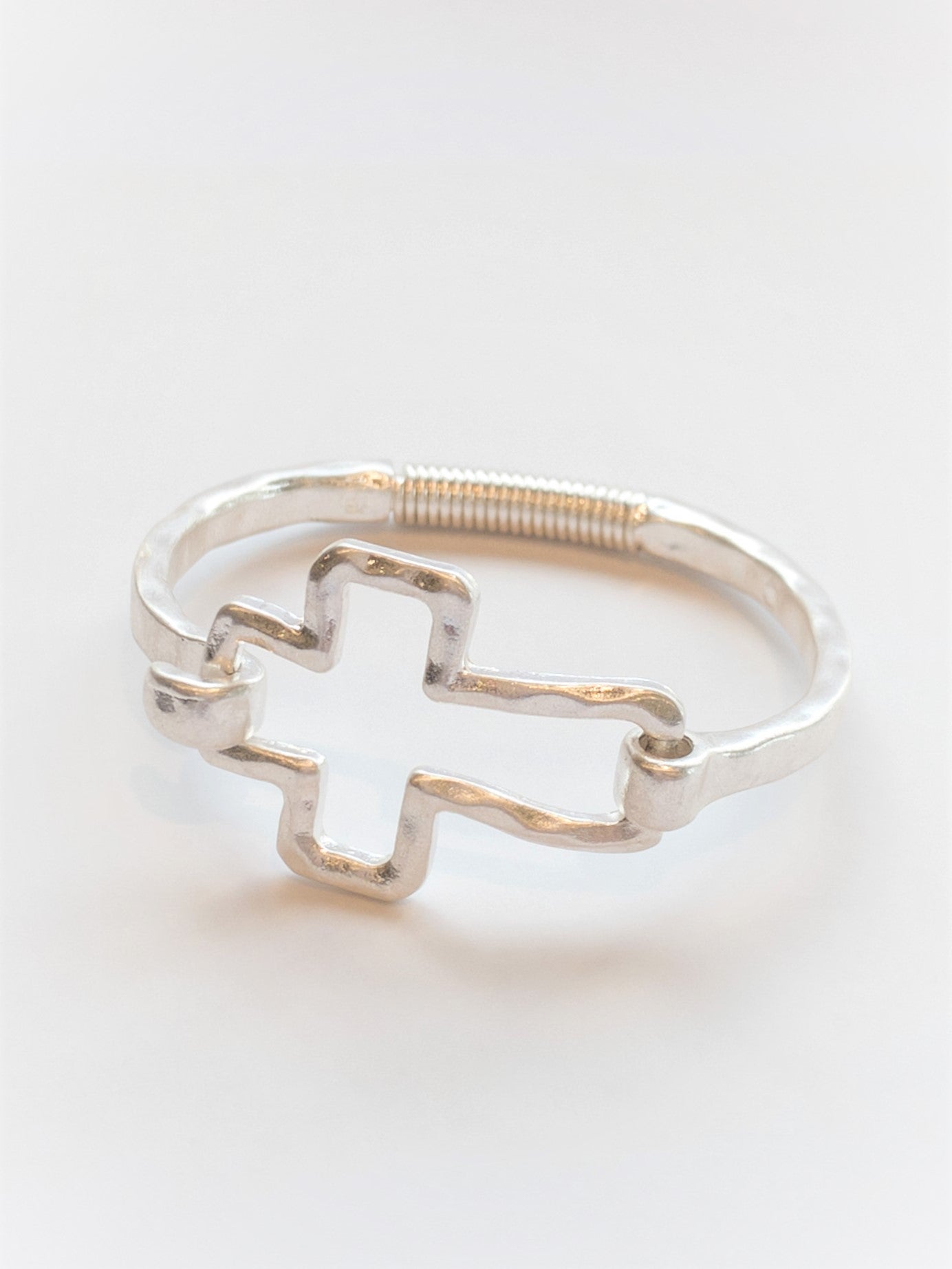 Celeste Cross Bracelet in Silver