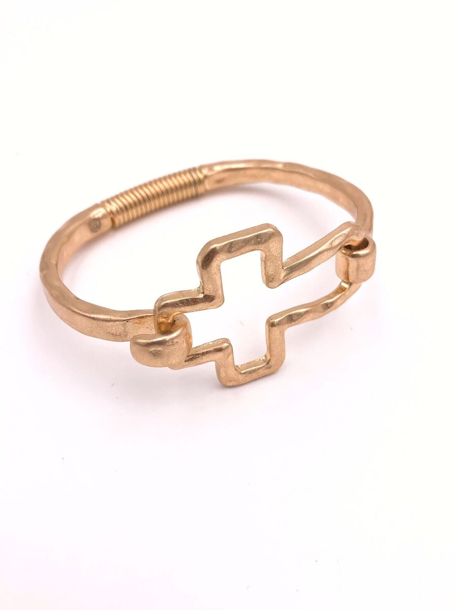 Celeste Cross Bracelet in Gold