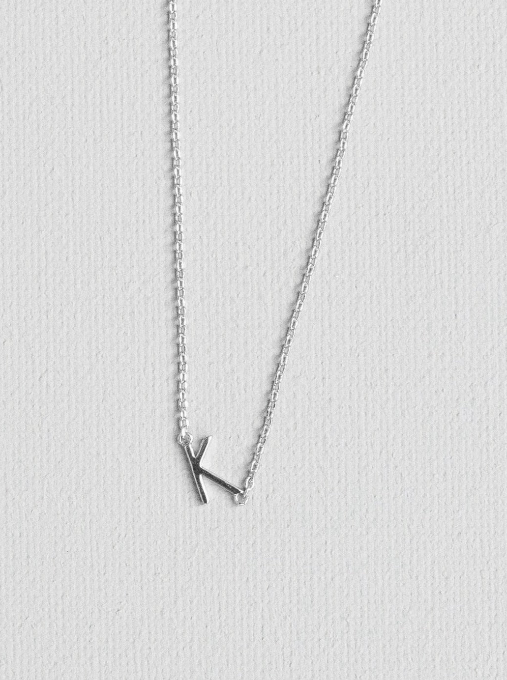 K letter necklace