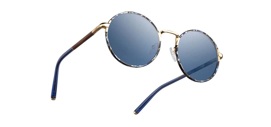 Shwood Hawthorne Blue Coral & Walnut Polarized Sunglasses