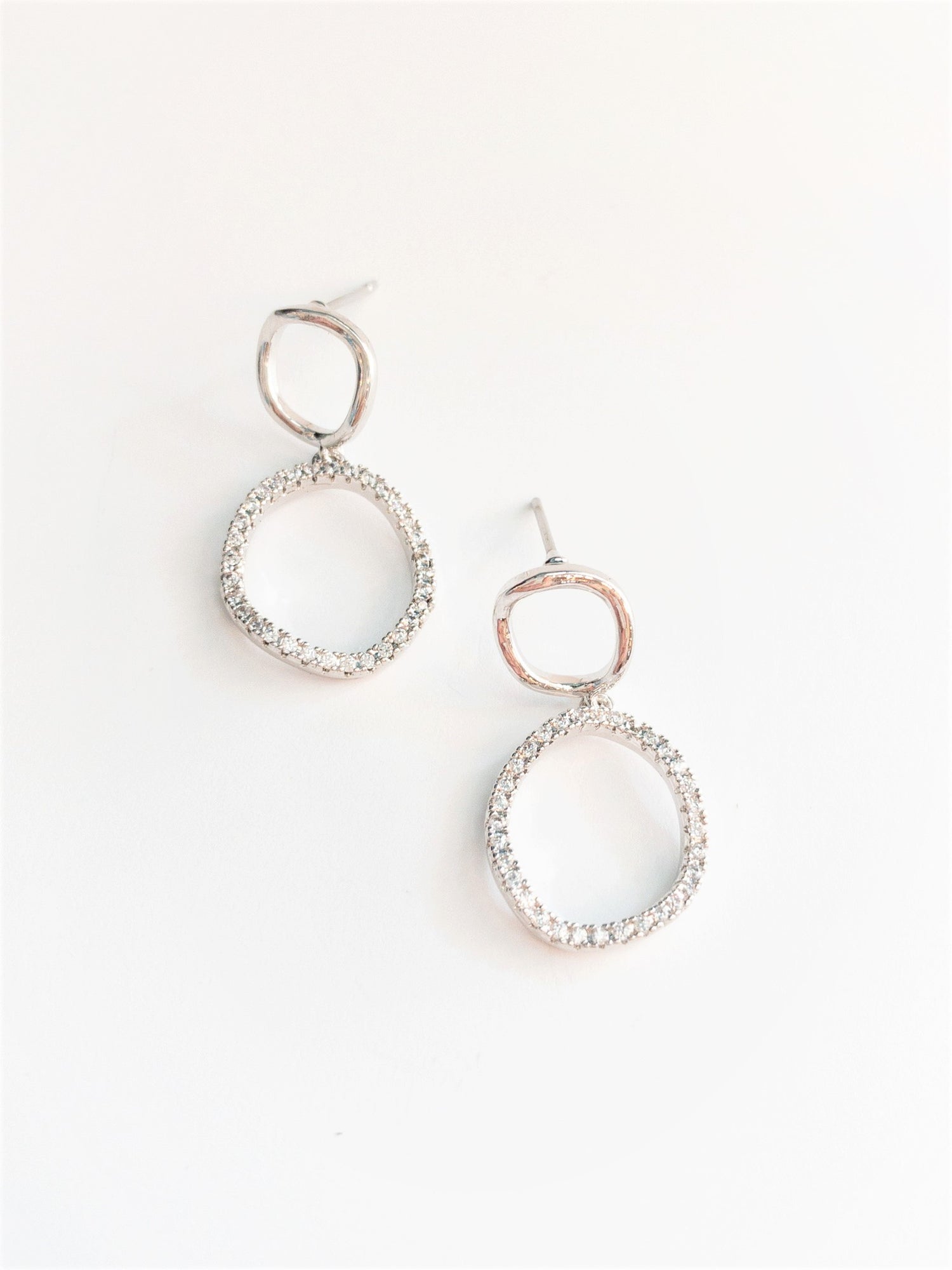 Haylie Duo Earrings in Silver